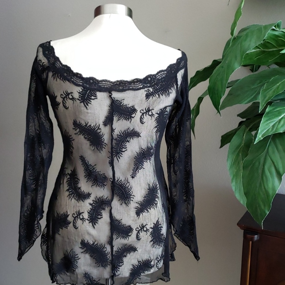 FREDERICK'S OF HOLLYWOOD🎀 COVER BEAUTIFUL BLOUSE - Picture 4 of 8
